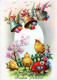 EASTER CHICKEN EGG Vintage Postcard CPSM #PBO805.GB - Pâques