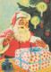 SANTA CLAUS Happy New Year Christmas Vintage Postcard CPSM #PBL377.GB - Santa Claus