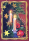 Buon Anno Natale CANDELA Vintage Cartolina CPSM #PAZ249.IT - Nouvel An