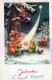 ANGELO Buon Anno Natale Vintage Cartolina CPSMPF #PAG769.IT - Angels