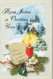 Feliz Año Navidad VELA Vintage Tarjeta Postal CPSM #PAV340.ES - New Year