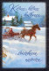 Feliz Año Navidad CABALLO Vintage Tarjeta Postal CPSM #PAS963.ES - Anno Nuovo