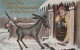 BURRO Animales Vintage Antiguo CPA Tarjeta Postal #PAA177.ES - Donkeys