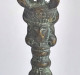 Authentique Cloche Rituelle à Prières, Monastère, Sanctuaire.  Manche En Forme De Dordjé - Tibet, Début 20ème Siècle - Cloches