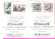 Delcampe - Lot 6 Cartes Publicitaires Laboratoire SOCA Monte-Carlo Avec Beaux Timbres Affranchis Monaco 1956 - Sammlungen & Lose