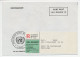 Registered Post Paid Cover United Nations Custom Label  - UNO
