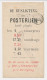 Env.G. 1 Part. Bedrukt Amsterdam 1883 Busligting - Hof Apotheek - Cartas & Documentos