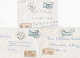 36956# LOT 5 LETTRES FRANCHISE PARTIELLE RECOMMANDE Obl DELME MOSELLE 1967 1968 Pour METZ 57 - Storia Postale