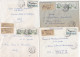 36962# LOT 7 LETTRES FRANCHISE PARTIELLE RECOMMANDE Obl ENCHENBERG MOSELLE 1967 1968 Pour METZ 57 - Covers & Documents