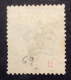 GB64-1 Victoria 1 1/2p Brun Rouge YT 69 Oblitéré BLEUE - Used Stamps