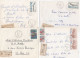 36967# LOT 15 LETTRES FRANCHISE PARTIELLE RECOMMANDE Obl FAREBERSVILLER MOSELLE 1967 1968 Pour METZ 57 - Covers & Documents