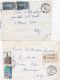 36971# LOT 6 LETTRES FRANCHISE PARTIELLE RECOMMANDE Obl FLORANGE MOSELLE 1967 1968 Pour METZ 57 - Storia Postale