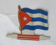 FIGURINE PUBLICITAIRE PLAQUE En Métal DRAPEAU AMERICORAMA ALSACIENNE REPUBLIQUE CUBA 1963 - Autres & Non Classés