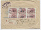 FRANCE ORPHELINS N° 168 BLOC DE 6 LETTRE REC SEVRES 1929 POUR LONDRES + VERSO 1FR MERSON AFFR RARE - 1921-1960: Modern Period