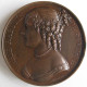 Médaille En Cuivre Marie Rabutin Marquise De Sévigné 1816, Par GAYRARD - Royaux / De Noblesse