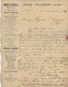 FACTURE DOCKS LYONNAIS -MAGASINAGE PUBLIC -LYON  1869-LETTRE AFFRANCHIE N° 28 A OBLITEREE GROS CHIFFRE 2145 - 1800 – 1899