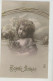 ENFANTS - LITTLE GIRL - MAEDCHEN - Jolie Carte Fantaisie Portrait Fillette Et Fleurs "Bonne Année" - Portraits