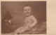 Baby W Teddy Bear Toy Real Photo Postcard 1930 - Giochi, Giocattoli