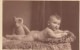 Baby W Teddy Bear Toy Real Photo Postcard 1928 - Jeux Et Jouets