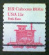 United States, Scott #1905a, Used(o), 1984 Coil, Transportation Series: Caboose Of 1890s, 11¢, Red - Usados