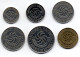 COINS - GEORGIA - Set Of Six Coins 1, 2, 5, 10, 20, 50 Thetri Steel - Brass 1993 KM #76, 77, 78, 79, 80, 81 - Andere - Europa
