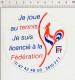 (avec Défauts D'impression ? ) Sticker Autocollant Je Joue Au Tennis Je Suis Licencié à La Fédération FFT ( Sport Coq ) - Aufkleber