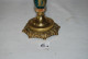 E1 Authentique Chandelier 3 Feux - Porcelaine Bronze 1940 50 - Kronleuchter, Kandelaber & Kerzenhalter