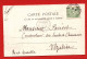 (RECTO / VERSO) MONACO EN 1904 - N° 803 - VIEILLE PORTE AVEC SOLDATS  - BEAU TIMBRE DE MONACO ET CACHET - CPA PRECURSEUR - Prinselijk Paleis
