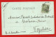(RECTO / VERSO) MONACO EN 1903 - N° 328 - PALAIS DU PRINCE - BEAU TIMBRE DE MONACO ET CACHET - CPA PRECURSEUR - Palais Princier