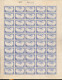 BELGIAN CONGO AIR 1934 ISSUE COB PA11  PLATE 1/2 SHEET MNH SMALL FAULT - Volledige Vellen
