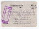 1943. WWII  SERBIA,GERMAN OCCUPATION,GERMANY POW CAMP STAMMLAGER XIB,LETTER TO BELGRADE,ORDER-LIFE,DISORDER-DEATH STAMP - Serbie