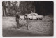 Man And Boy, Camping Scene, Old Moskvitch-412 Car, Vintage Orig Photo 13.3x9.1cm. (52855) - Auto's