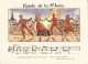 F90. Vintage French Card. Song, Ronde De La St. Jean - Musique Et Musiciens