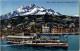 Luzern - Bahnhof Und Pilatus Und Schiff Stadt Luzern - Lucerne