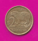 Uruguay, 2012- 2 Pesos. Fauna Of Uruguay- Brass Plated Steel- Obverse Coat Of Arms. Reverse Carpincho. Capibara - Uruguay