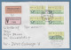 NAGLER-ATM Mi-Nr 1.2 Wert 320 5x Als MEF Auf Rsch-Wertbrief 2000,-DM , 29.12.92  - Automaatzegels [ATM]
