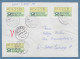 NAGLER-ATM Mi-Nr 1.2 Wert 350Pfg 4x Als MEF Auf Wertbrief über 2500,- DM, 1993 - Vignette [ATM]