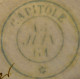 A537 - POSTE MARITIME - Lettre (LAC) MARSEILLE (13 JUIN 1861) à GÊNES Par Le PAQUEBOT Le " CAPITOLE " (LIGNE D'ITALIE) - Posta Marittima