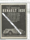 PG / Vintage // PROGRAMME THEATRE CAPITOLE TOULOUSE  La Chauve Souris  Publicité RENAULT 1938 Voiture - Programs
