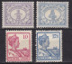Ned. Indië: 1912-1930 Cijferserie / Koningin : 4 Ongestempelde Waarden: ½ Ct - 4 Ct - 10 Ct - 12½ Ct NVPH 99-107-115-116 - Indie Olandesi