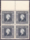 Ned. Indië: 1945-46 Koningin Wilhelmina 60 Cent Leigrijs In Postfris Randblok Van 4 NVPH 314 - Niederländisch-Indien