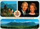 73589365 Liechtenstein  Schloss Vaduz Fuerstenpaar Wappen Krone Landschaftspanor - Liechtenstein