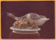 1957 Birds. Russia. Sculpture. Goose With Goslings. Porcelain. Sculptor Sotnikov. - Vögel