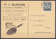 Carte "Courroies, Articles De Sport, … Delrivière" Affr. N°924 Càd LA LOUVIERE /-6-6-1958 Pour E/V - 1953-1972 Lunettes