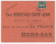 Lettre Hors Sac Avec Oblitération Mortagne-sur-Sèvre /Vendée Sur Semeuse, Journal La France, Gare Bordeaux St Jean 1910 - Briefe U. Dokumente
