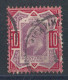 GB N°116 Edouard VII  10p Rouge Et Violet De 1902-1910 - Used Stamps