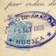 1922 BANCO DE ARAGÓN — Antiguo Documento Bancario — Timbre Fiscal ESPECIAL MOVIL 25c - Revenue Stamps