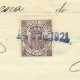 1921 BANCO DE ESPAÑA — Antiguo Documento Bancario — Timbre Fiscal ESPECIAL MOVIL 25c - Revenue Stamps