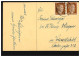 Scherenschnitt-AK Namenstag Mädchen Puppe Blumen Vogel, FREISING 9.3.1945 - Silhouetkaarten