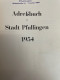 Adreßbuch Der Stadt Pfullingen 1954. - Other & Unclassified